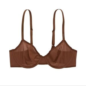 Aerie Smoothez Mesh brown balconette bra